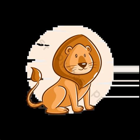 Cute Baby Lion Outline Drawing Png Images Ai Free Download Pikbest