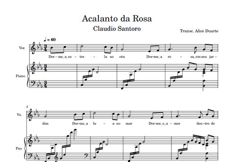 Acalanto Da Rosa Claudio Santoro Partitura Para Piano