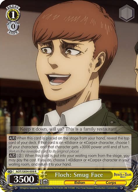 Floch Smug Face Attack On Titan Final Season Weiss Schwarz