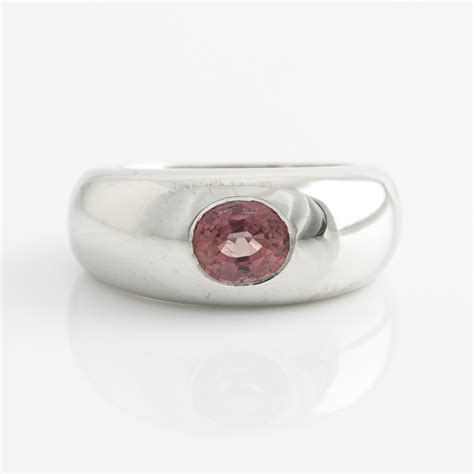 Ring 18K Vitguld Med Rosa Safir Bukowskis