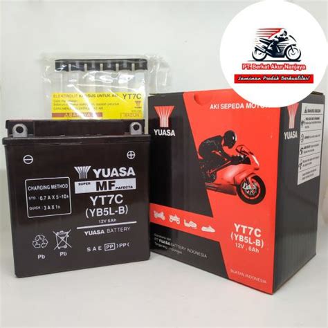 YUASA YT7C 12V 6Ah Aki Motor Pt Berkat Akur Nanjaya