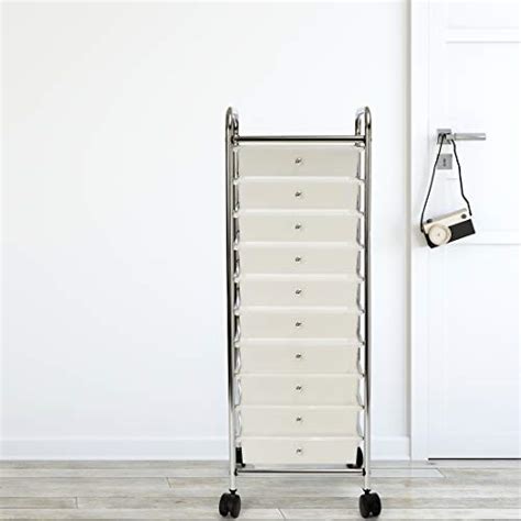 Seville Classics Multipurpose Mobile Rolling Utility Storage Bin Cart