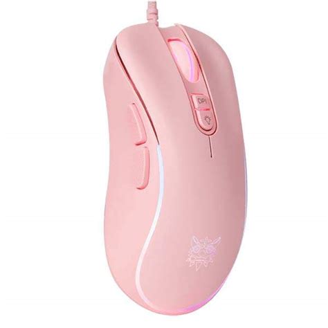 Onikuma Cw Wired Rgb Ergonomic Optical Pink Gaming Mouse Matrix