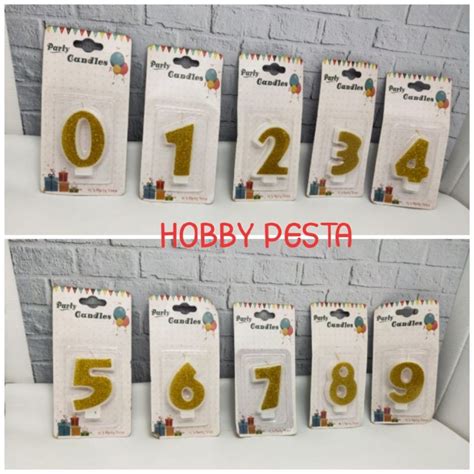 Jual Lilin Angka Glitter Gold Lilin Angka Gliter Gold Lilin Ulang
