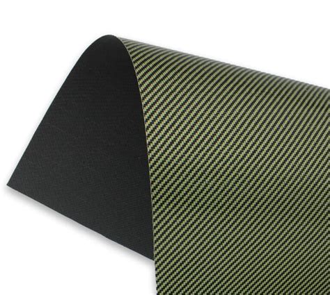 Carbon Fiber Yellow Kevlar Veneer Sheet 2×2 Twill Composite Envisions