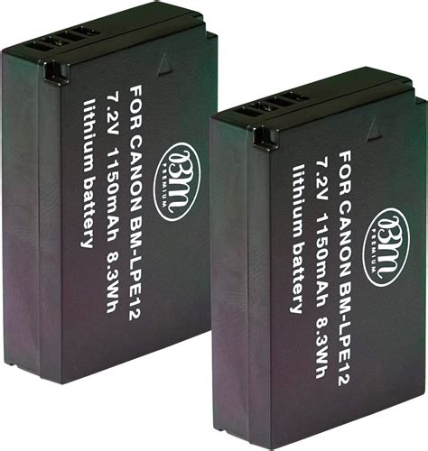 Amazon Bm Premium Pack Of Lp E Batteries For Canon Eos M Eos