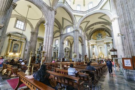 Mexico City Cathedral Interior Stock Image - Image of tourist, historic ...