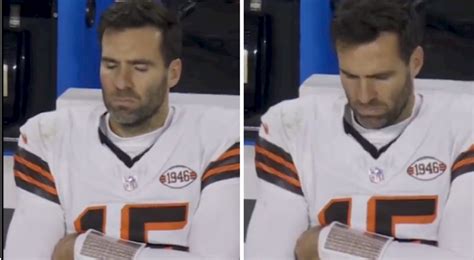 Joe Flacco Was Falling Asleep On The Bench While Browns Beat Down The