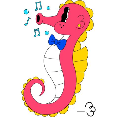 Seahorse Stickers Free Animals Stickers