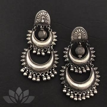 925 Silver By PraDe PraDeJewels 925silver Mangtika Kada Earrings