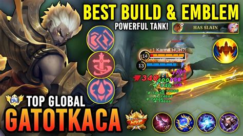 POWERFUL TANK GATOTKACA BEST BUILD EMBLEM 2023 TOP GLOBAL