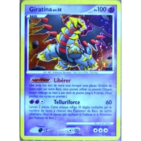 Carte Pok Mon Giratina Pv S Rie Platine Neuf Fr Cdiscount