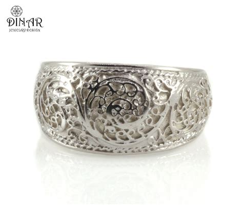 Silver Filigree Band Vintage Ring Sterling Silver Wedding Etsy