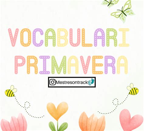 Profes Papel Tijera Vocabulari De La Primavera