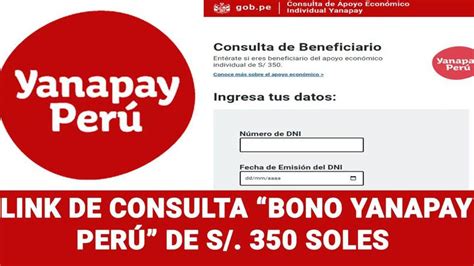 Pago Bono Yanapay 2022 cómo saber si soy beneficiario y link para