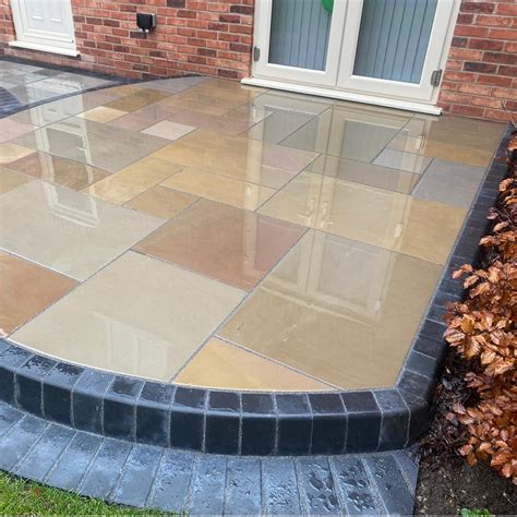 Raj Green Smooth Sandstone Paving Slabs X