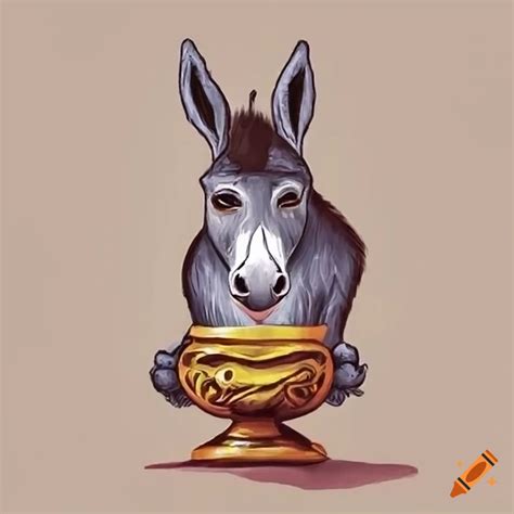 Donkey Holding Holy Grail