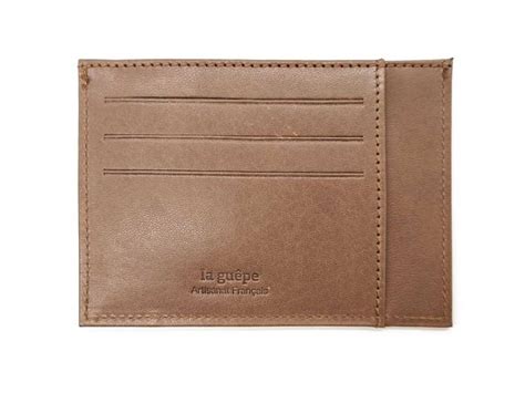 Porte Carte Ouvert De Luxe Pour Homme Ou Femme En Cuir Marron Cartes