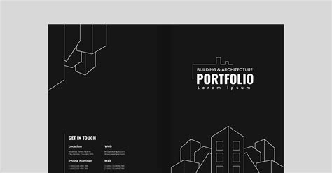 Building and architecture portfolio cover template and Brand guideline brochure cover layout