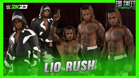 WWE 2K23 Lio Rush Entrance Top Moves Signatures Finishers Victory