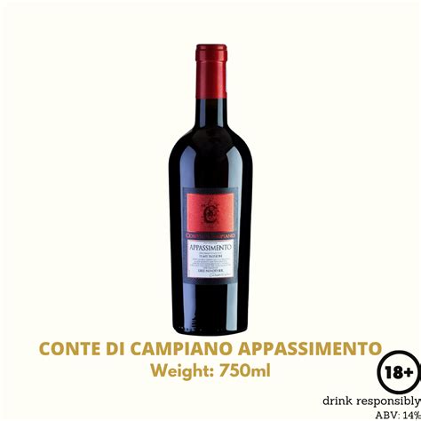 Conte Di Campiano Appassimento Negroamaro Italian Red Wine 750ml