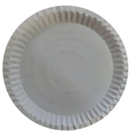 White Biodegradable Paper Plate For Event And Party Supplies Size 12