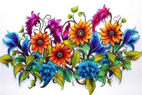 Flower Bouquet Sunflower Sketches Graphic By Ranya Art Studio