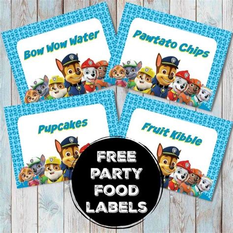 PAW Patrol Labels Printable