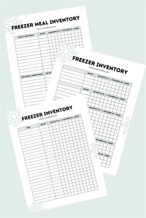 Free Printable Freezer Inventory Sheets Home Cooked Roots