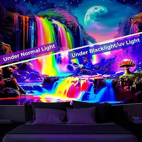 Blacklight Tapestry Uv Reactive Glow In The Dark Glow Party Neon Space