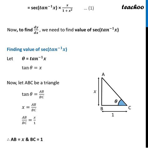 Differential Coefficient Of Sec Tan −1 X W R T X Is Class 12 Mcq