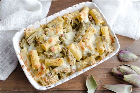 Pasta Al Forno Con Carciofi Ricetta Facile Senza Besciamella Ne Burro