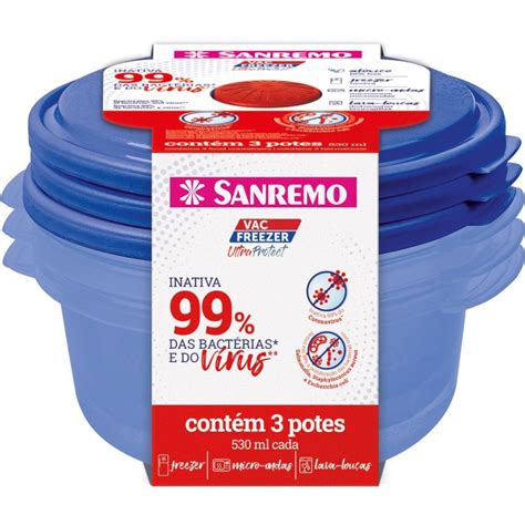 Kit Potes Hermeticos Porta Mantimentos Vasilhas Plasticas Ml