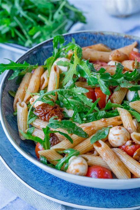 Einfacher Italienischer Nudelsalat Mit Rucola Nudelsalat Rezept