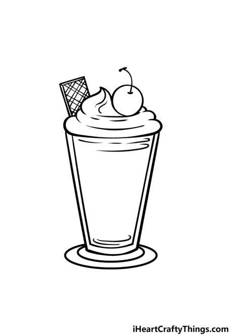 Milkshake Drawing How To Draw A Milkshake Step By Step