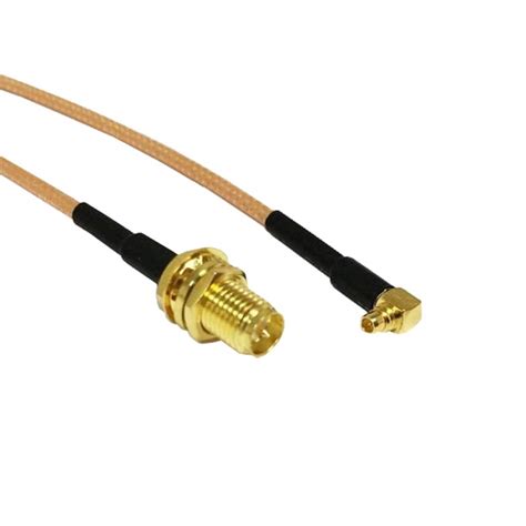 MMCX Male Right Angle To TNC Bulkhead Female Straight Coax Cable AC CAB