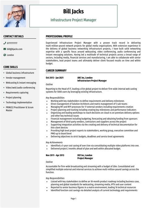 How To Write A Cv For Project Management