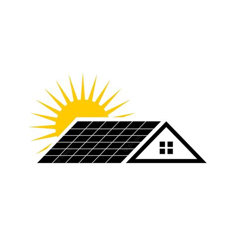 Techo Con Diseño De Logotipo De Generador De Energía Alternativa De Panel Solar Vector Premium