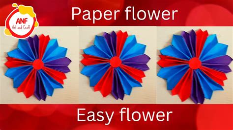 Easy Paper Flower ANF ART AND CRAFT How To Make Easy Paper Flower