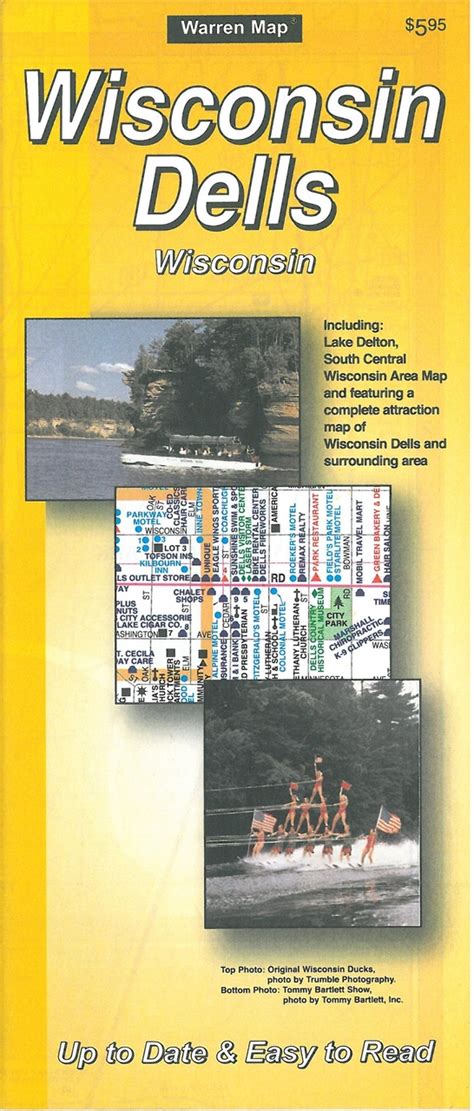 Themapstore Lake Delton Wisconsin Dells South Central Wisconsin Area Map Complete Attraction