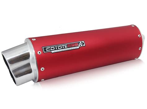 Escape Ponteira Coyote Rs Boca Aluminio Oval Vermelho Super