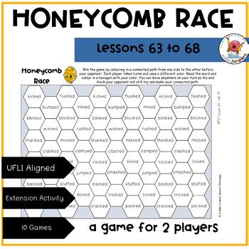 Ufli Inspired Phonics Honeycomb Race Game Word Work Lessons To