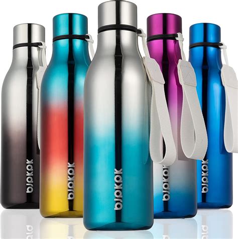 Amazon BJPKPK Insulated Water Bottles 18 Oz Stainless Steel Metal