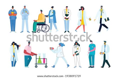 Group Doctors Nurses Medical Staff Medical Stock Vector Royalty Free