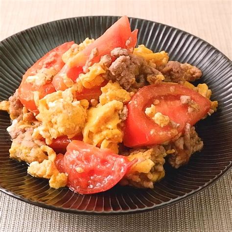 豚ひき肉とトマトのめんつゆ卵炒め 作り方・レシピ クラシル