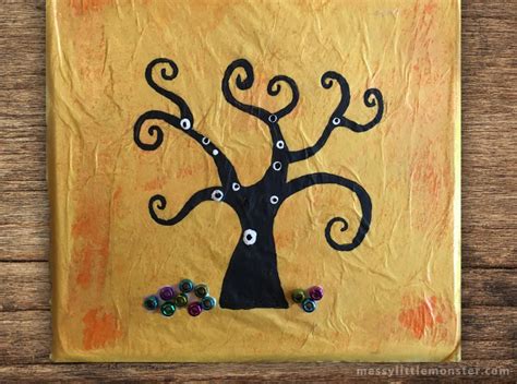 Gustav Klimt Tree of Life Craft for Kids - Messy Little Monster