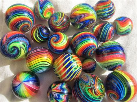 Rainbow Marbles All Made By Eddie Seese Regenbogen Murmeln Hergestellt Von