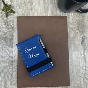 Personalized Engraved Mini Notepad With Pen Custom X