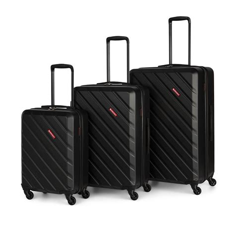 Swiss Mobility Ahb Collection 3 Piece Hard Shell Luggage Set Expandable Suitcases With 360