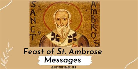 Feast Of St Ambrose Messages Saint Ambrose Quotes